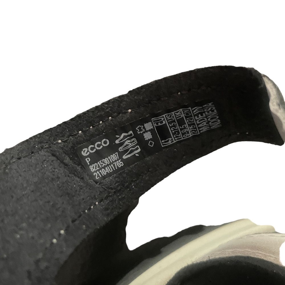 Ecco Sandals 43 Men's Slip On 12-12 1/2 Whtie Hook Loop Fastner - Picture 8 of 9